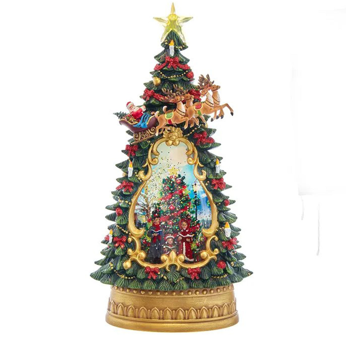 Kurt Adler Battery-Operated Musical Water Santa Tree