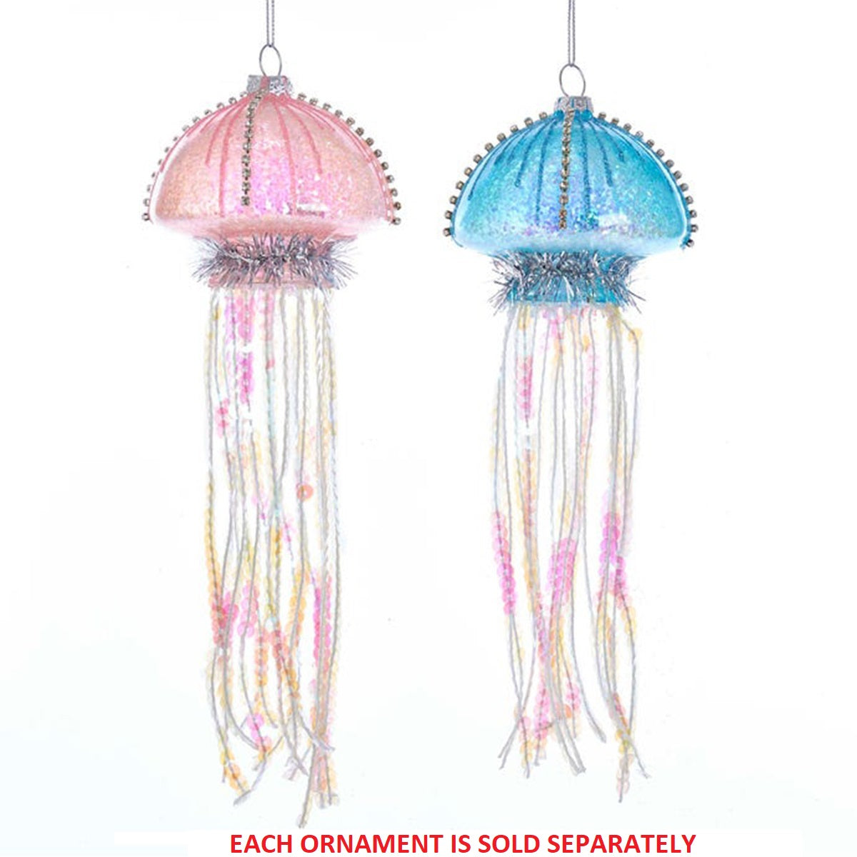 Kurt Adler Glass Jellyfish Ornament