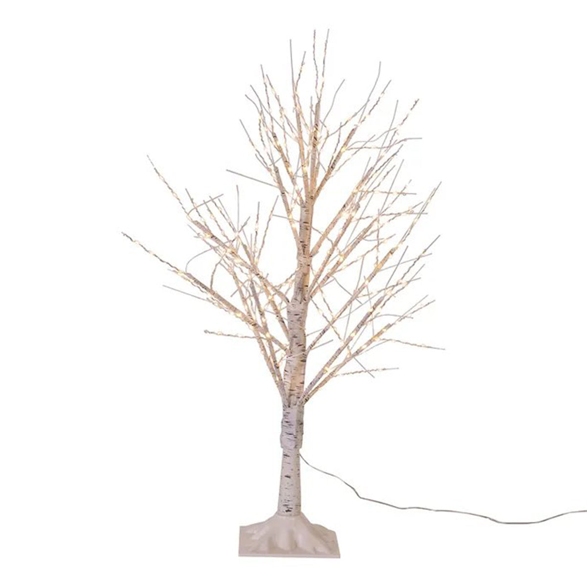 An image of Kurt Adler Pre-Lit LED Warm White Fairy Twinkle White Birch Twig Tree