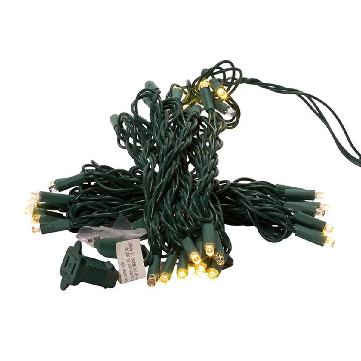 Kurt Adler 50-Light Twinkly LED Green Wire Light Set