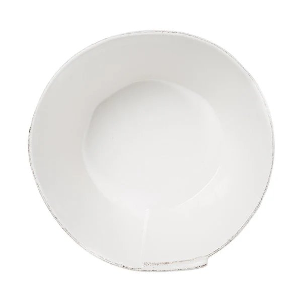 An image of Vietri Lastra White Stacking Serving Bowl