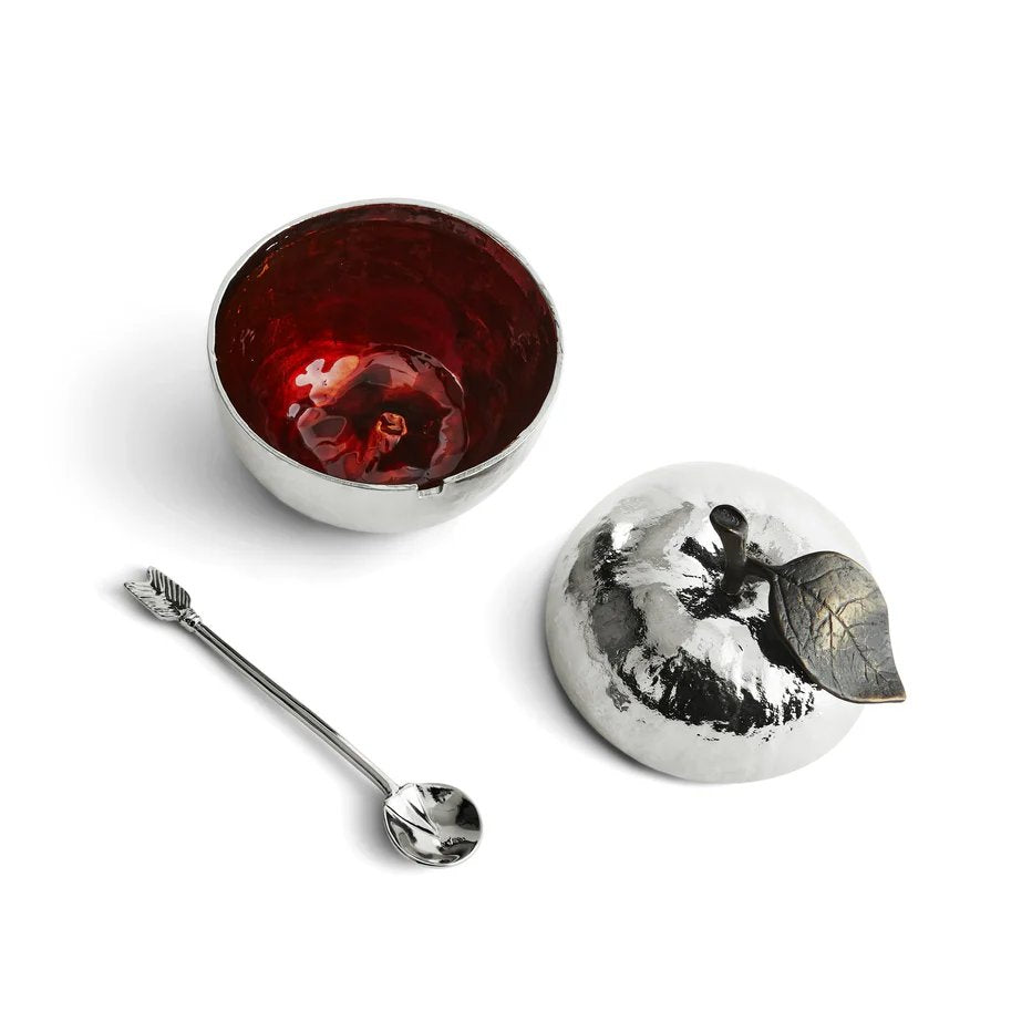 An image of Michael Aram Apple Honey Pot with Spoon