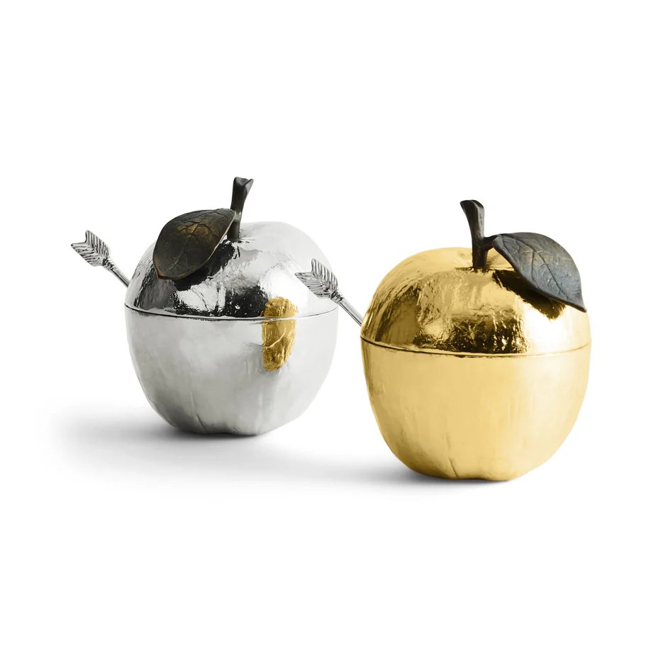 An image of Michael Aram Apple Honey Pot with Spoon