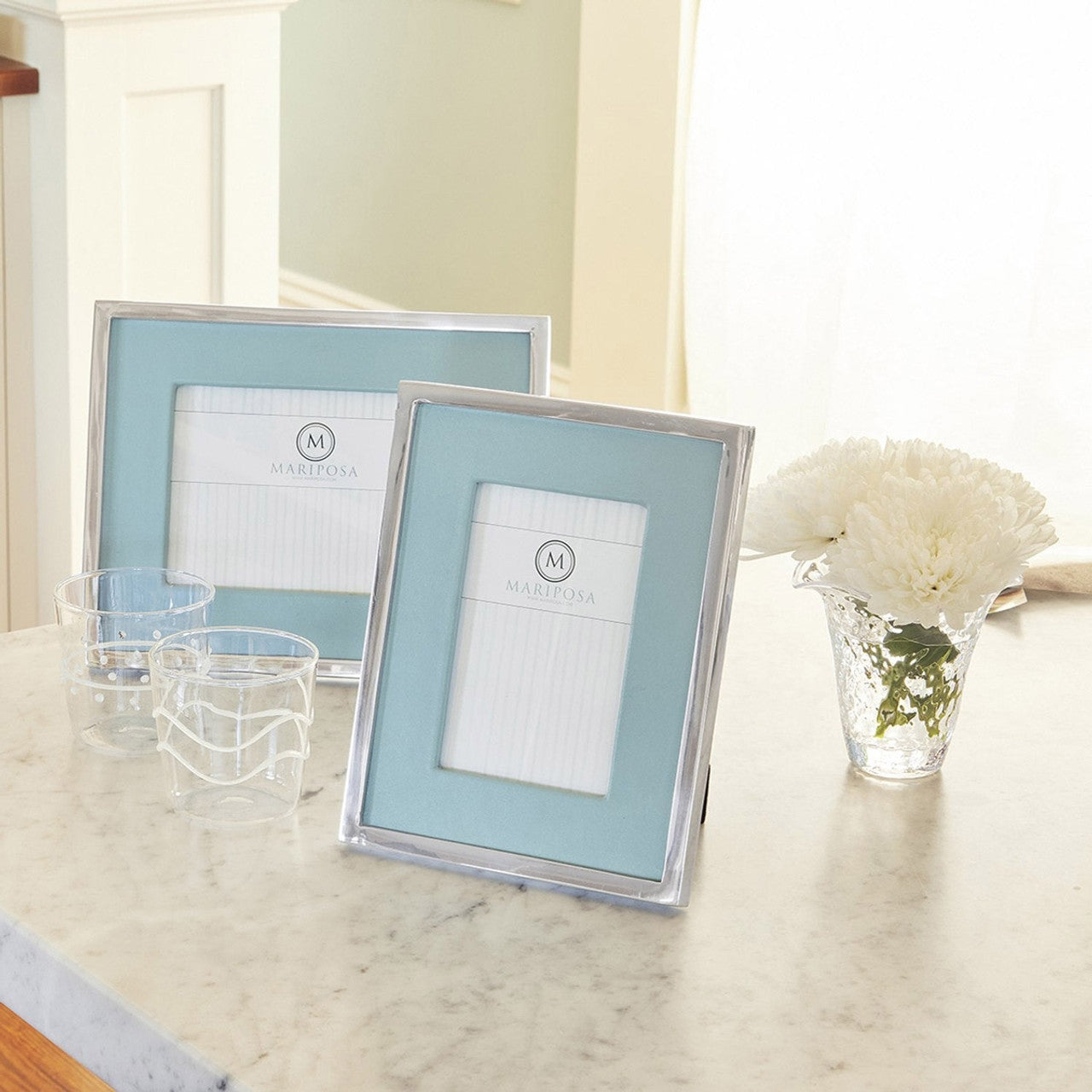 An image of Mariposa Leather with Metal Border Frame