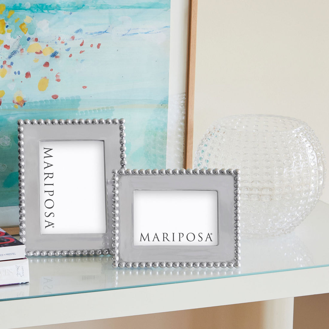 An image of Mariposa Pearled Picture Frame