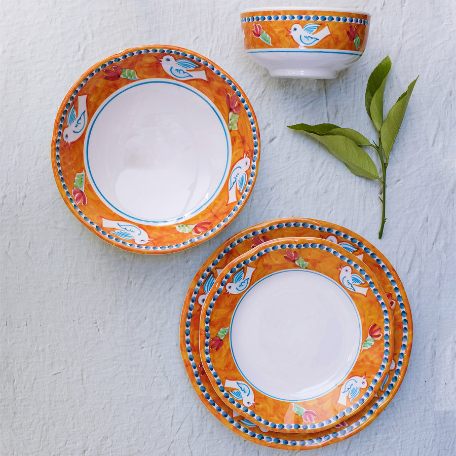 An image of Vietri Campagna Melamine Uccello Salad Plate