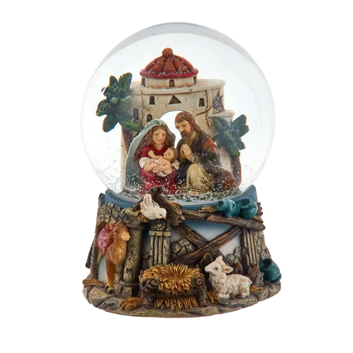 Kurt Adler Musical Nativity Family Waterglobe