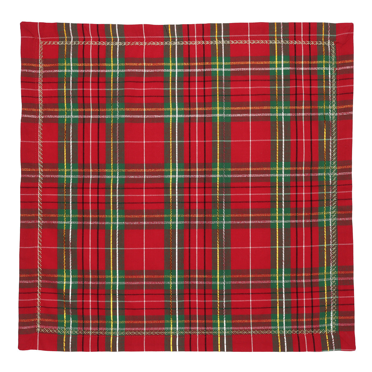 An image of Kim Seybert Xmas Plaid Napkin - Set of 4