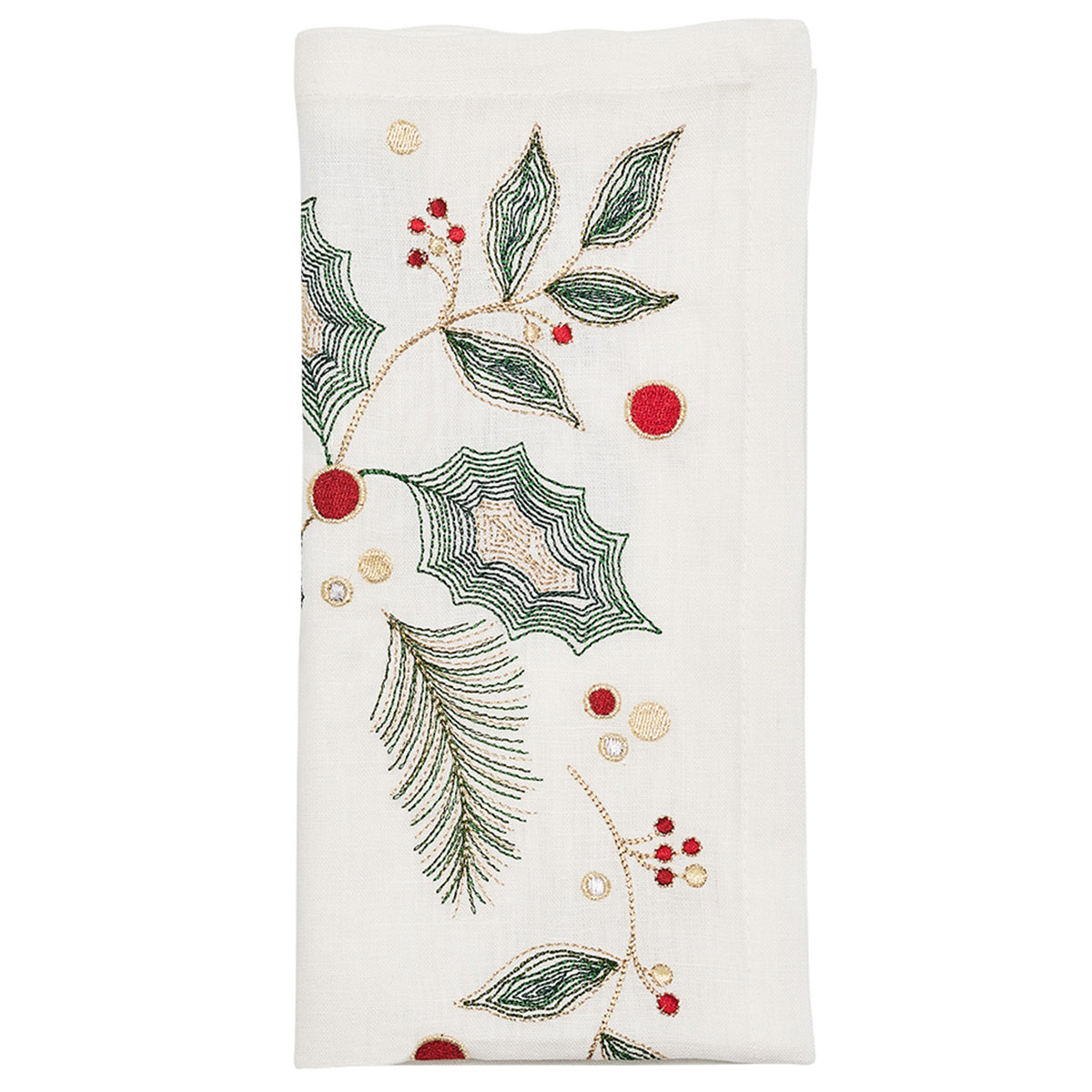 Kim Seybert Holly and Sprig Napkin - Set of 4