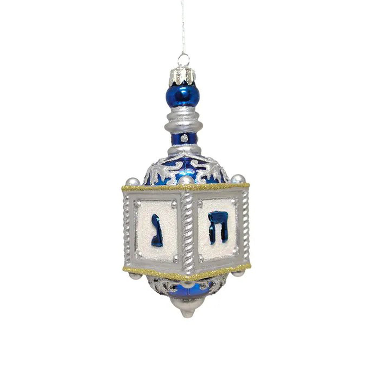 Kurt Adler Noble Gems Glass Dreidel Ornament