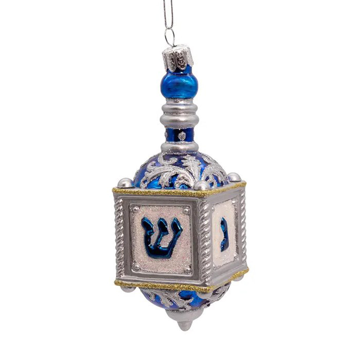 An image of Kurt Adler Noble Gems Glass Dreidel Ornament