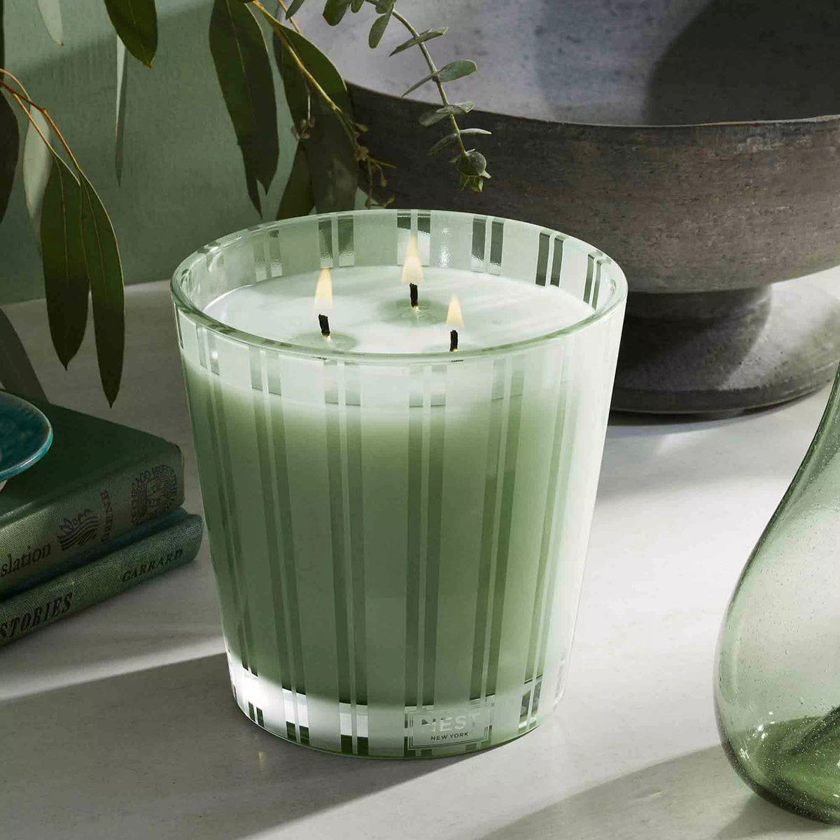 An image of Nest Fragrances Wild Mint & Eucalyptus 3-Wick Candle 21.2 oz