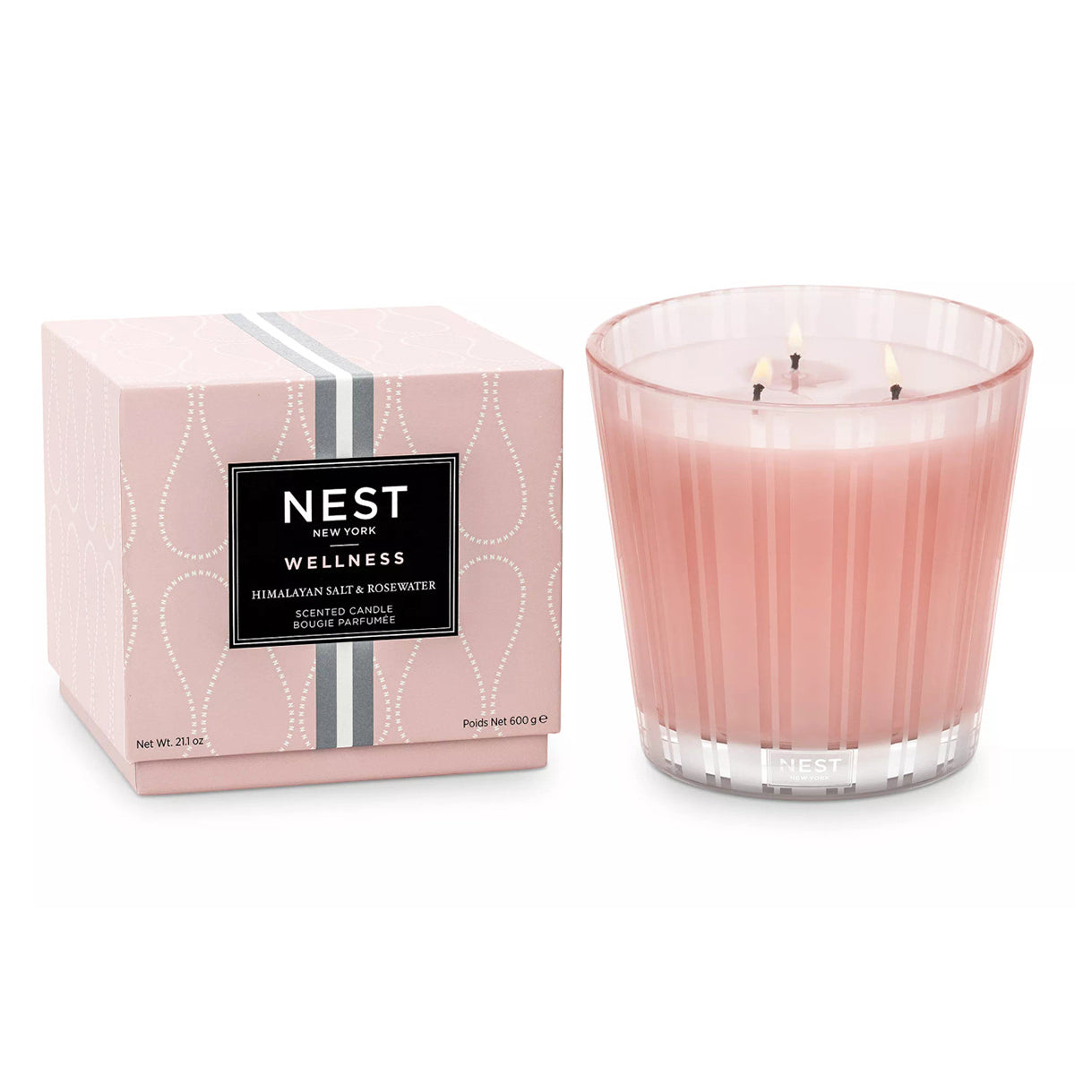 An image of Nest Fragrances Himalayan Salt & Rosewater 3-Wick Candle 21.2 oz