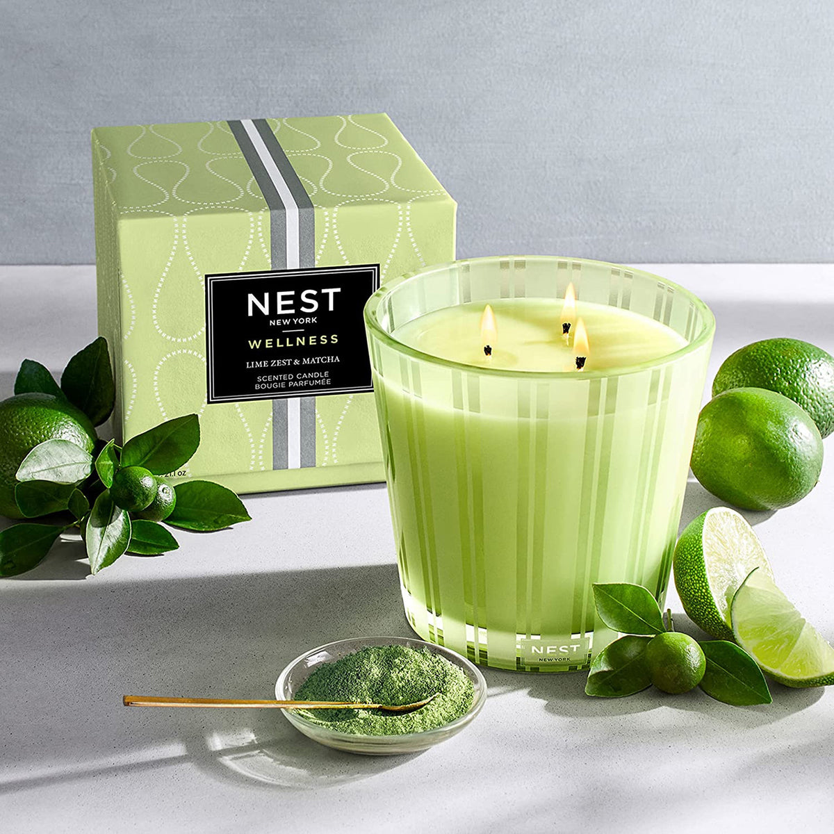 An image of Nest Fragrances Lime Zest & Matcha 3-Wick Candle 21.2 oz
