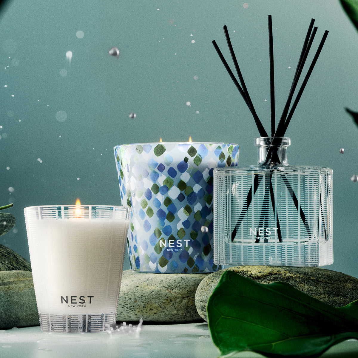 An image of Nest Fragrances Forest Rain 3-Wick Candle 21.2 oz