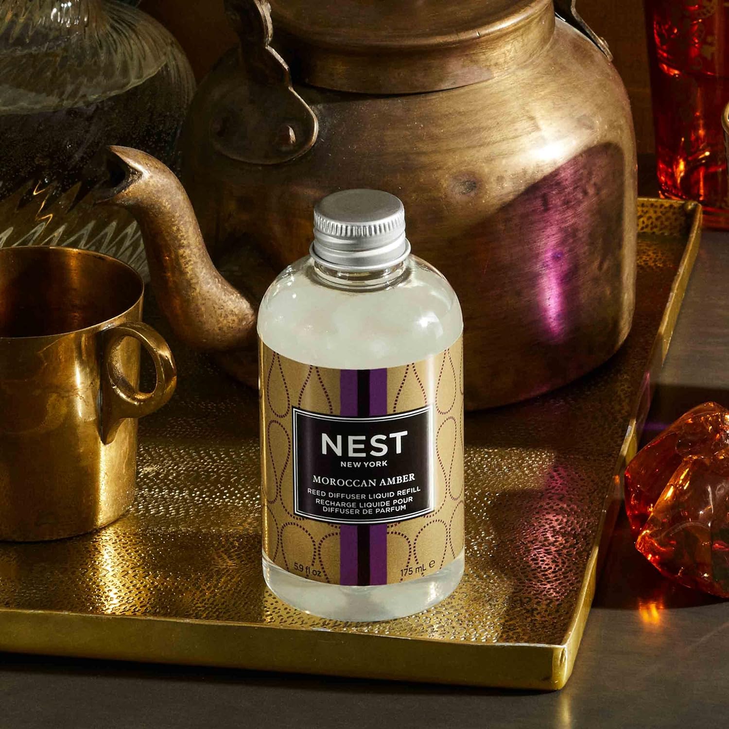 An image of Nest Fragrances Moroccan Amber Reed Diffuser Refill 5.9 fl oz