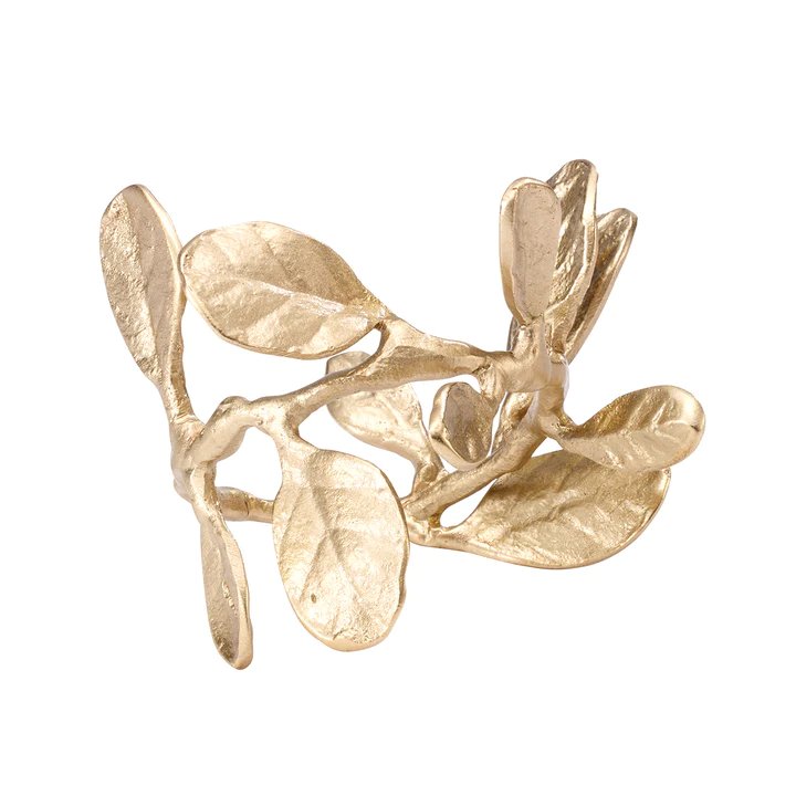 An image of Bodrum Laurel Canyon Crown Gold Napkin Ring - Set of 4