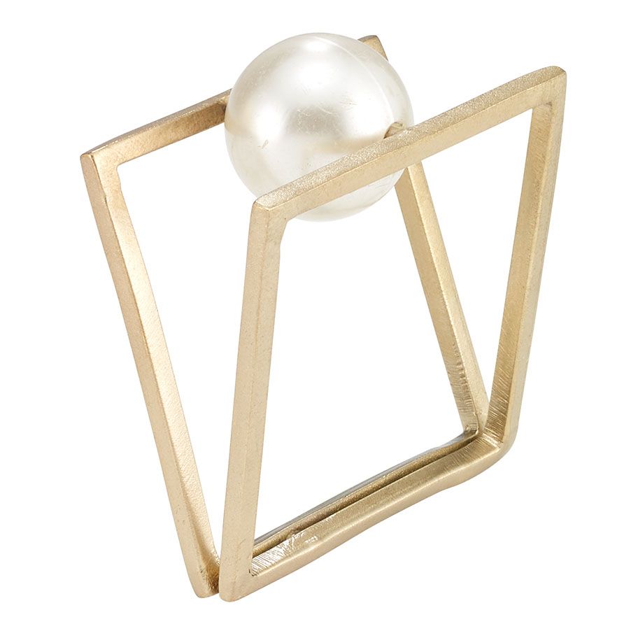 Bodrum Floating Pearl Set of 4 Napkin Ring