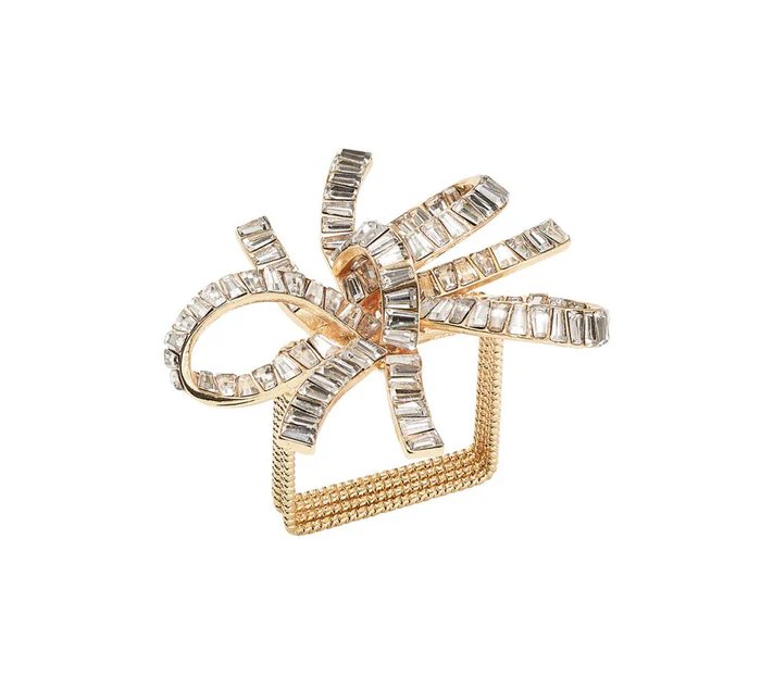 Kim Seybert Jeweled Bow Napkin Ring - Set of 4