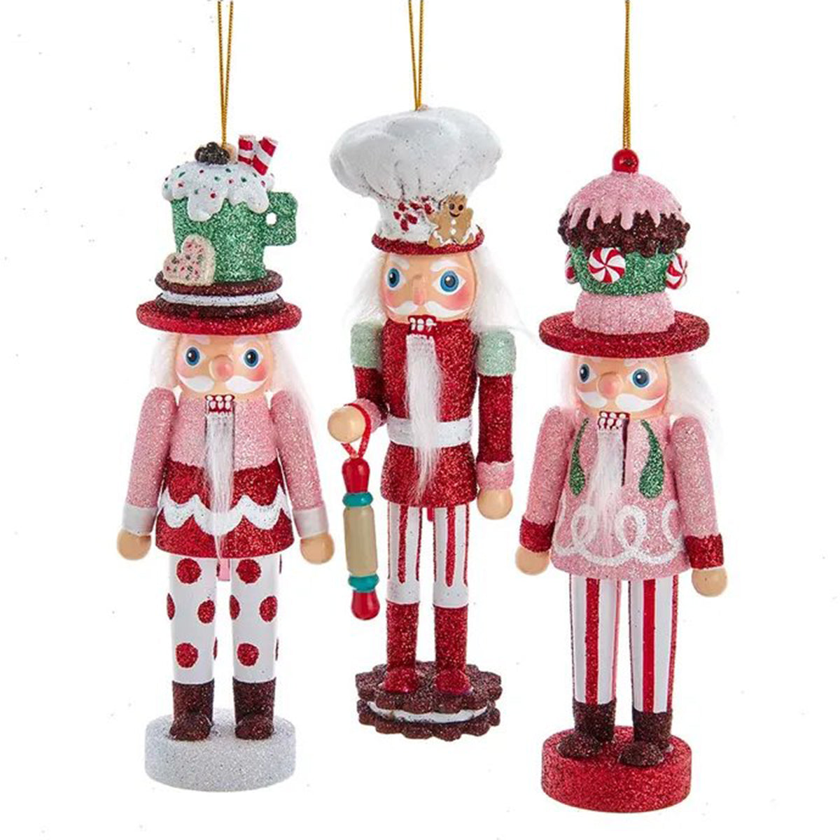 An image of Kurt Adler Cake, Cocoa, Gingerbread Nutcracker Ornament