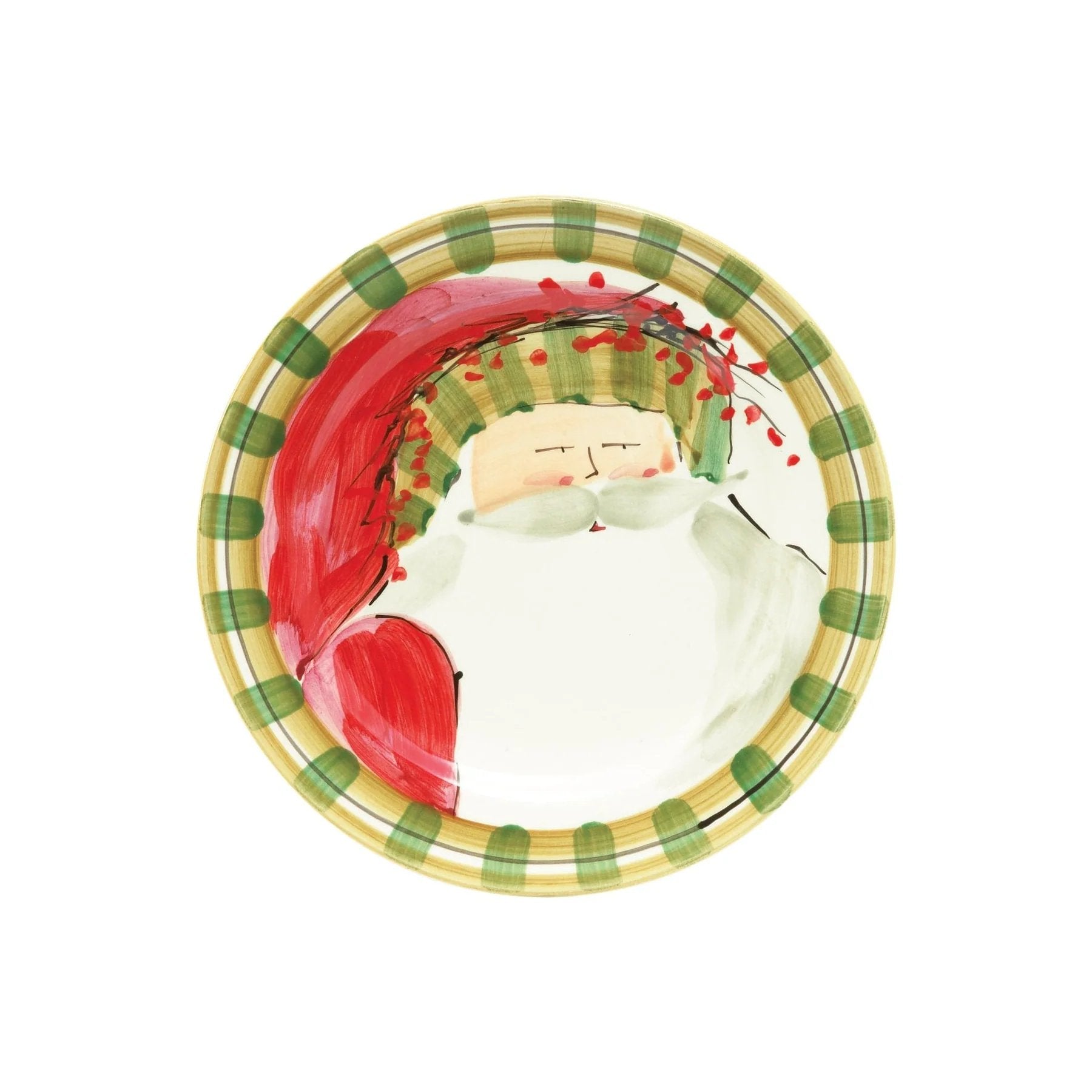 An image of Vietri Old St. Nick Assorted Round Salad Plates - Set of 4