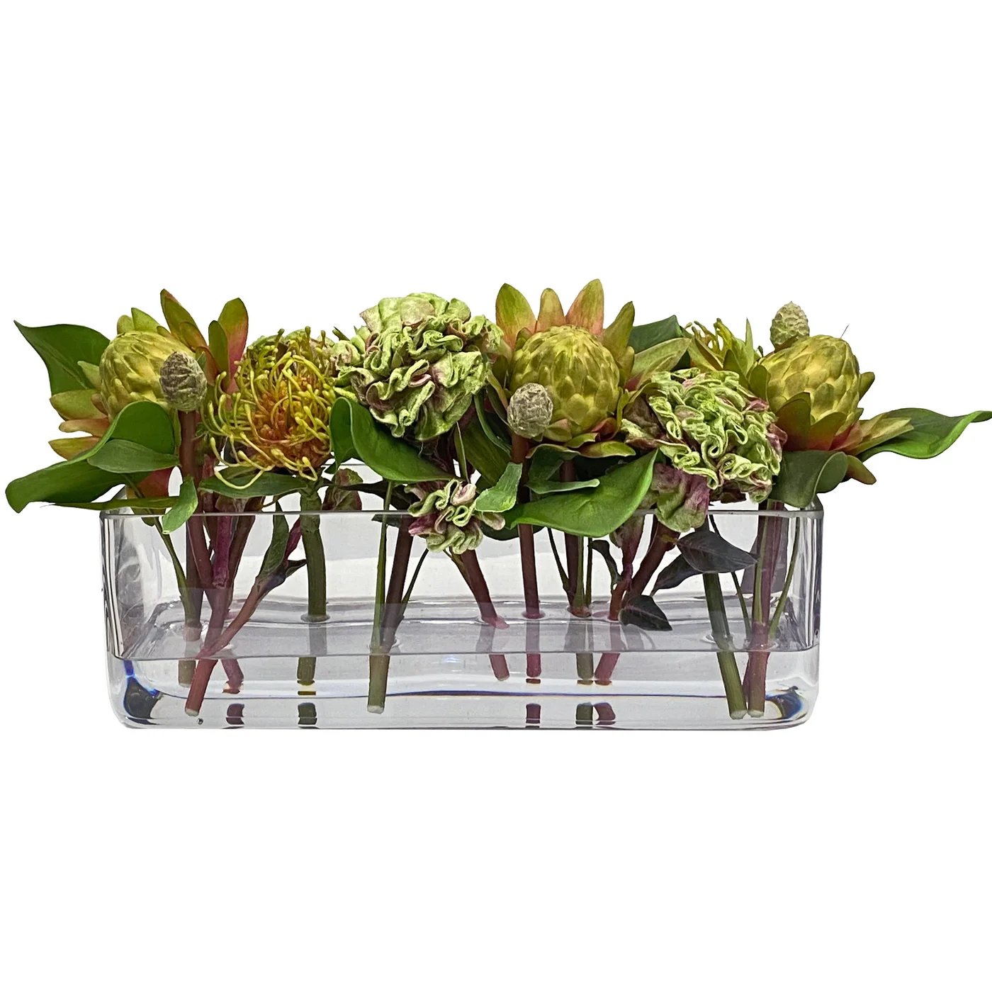 Winward 20" Waratah Ball Celosia in Glass