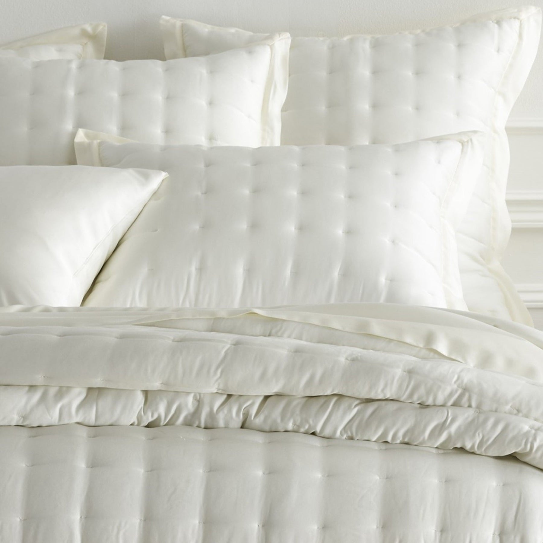 An image of Pine Cone Hill Silken Solid Puff Duvet Cover