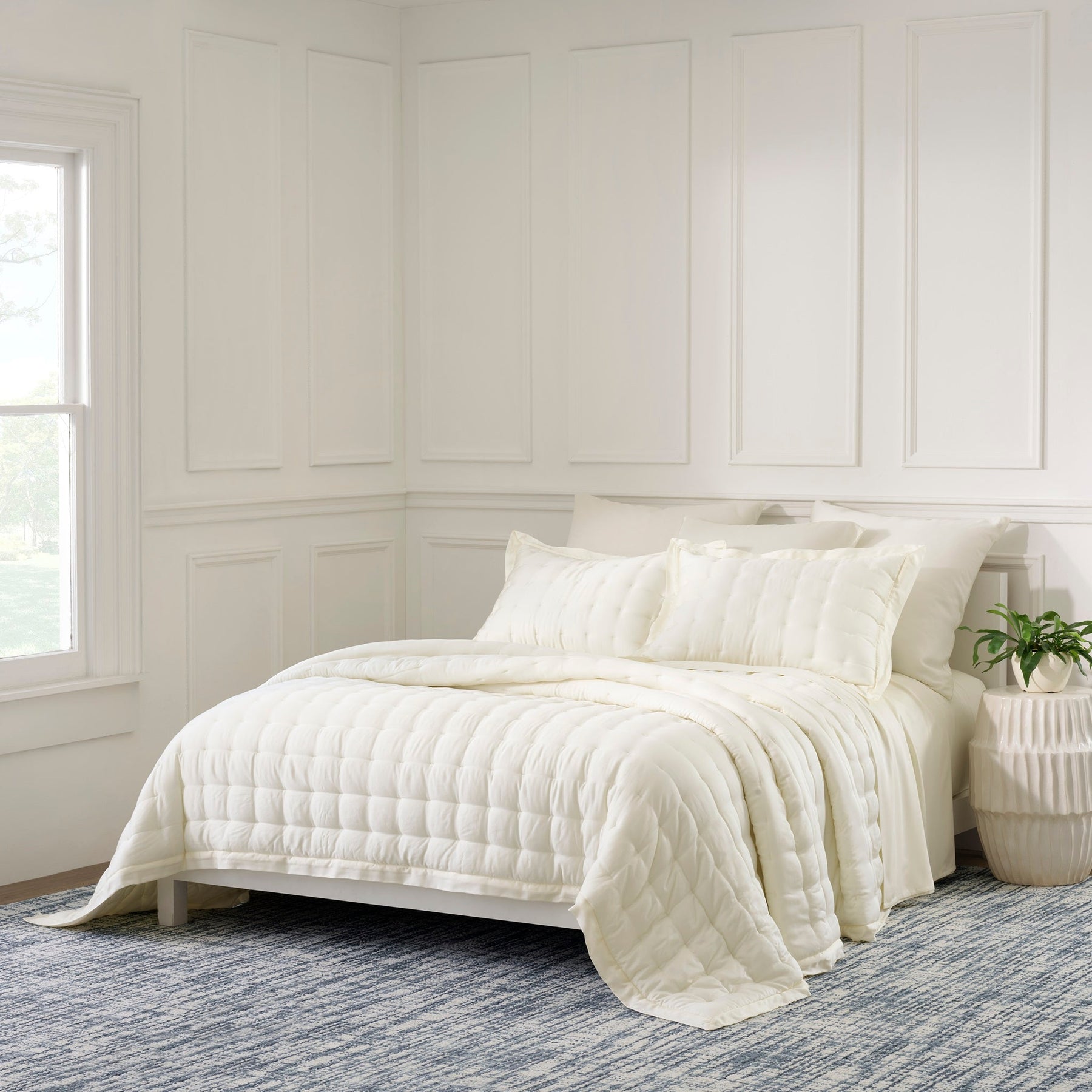 An image of Pine Cone Hill Silken Solid Puff Duvet Cover