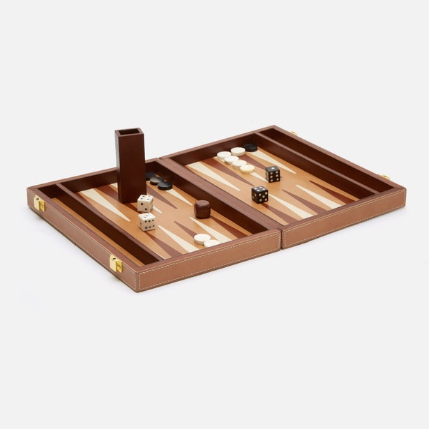 An image of Pigeon and Poodle Grantham Backgammon Set