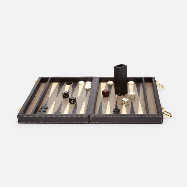 An image of Pigeon and Poodle Grantham Backgammon Set