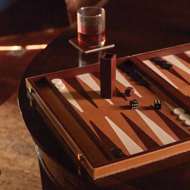 An image of Pigeon and Poodle Grantham Backgammon Set