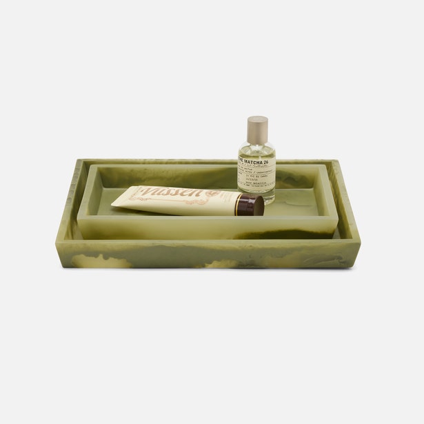 Pigeon and Poodle Novo Pale Jade Tray Set of 2