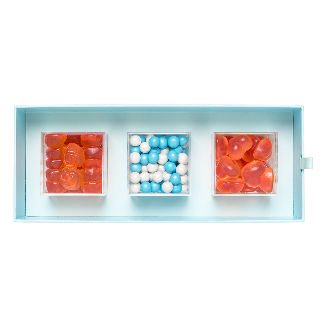 An image of Sugarfina Thank You 3-Piece Candy Bento Box