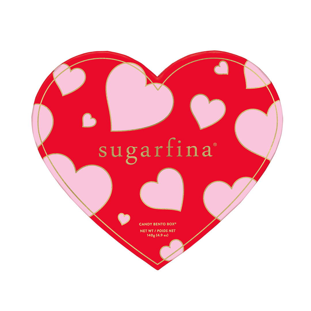 An image of Sugarfina Valentine's Day Heart 2 PC Candy Bento Box