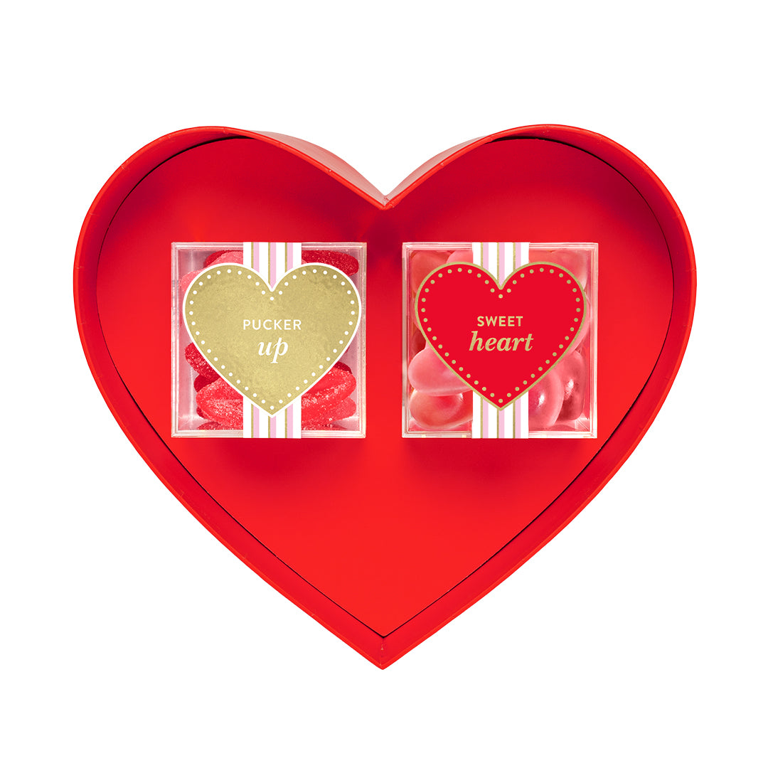 An image of Sugarfina Valentine's Day Heart 2 PC Candy Bento Box