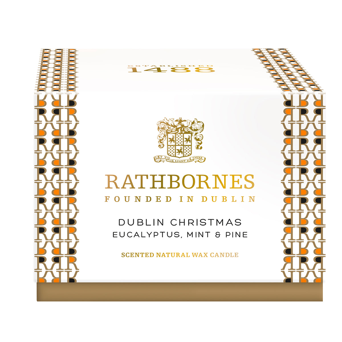 An image of John Rathbornes Dublin Christmas 2-Wick Candle 6.7 oz