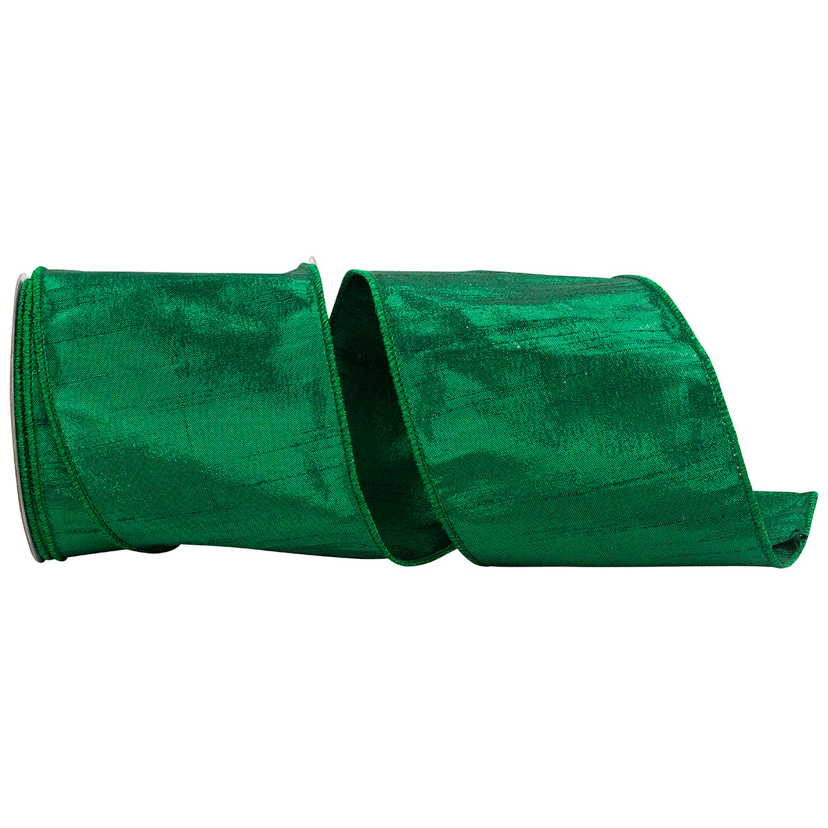 An image of Reliant Ribbon Metallic Dupioni Texture Colors Wired Edge - 4in, 10yd