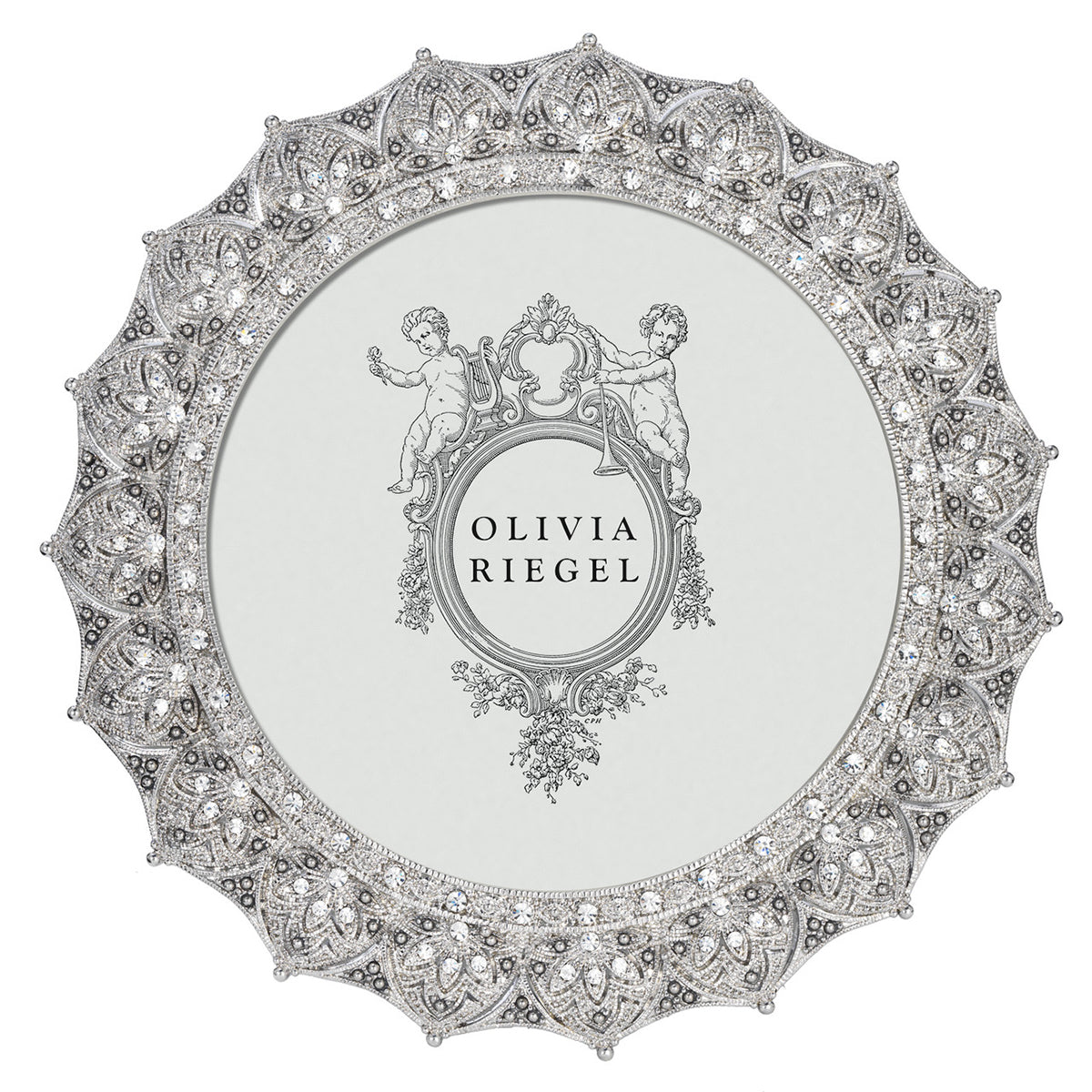 Olivia Riegel Windsor Round Frame - 4" - Silver
