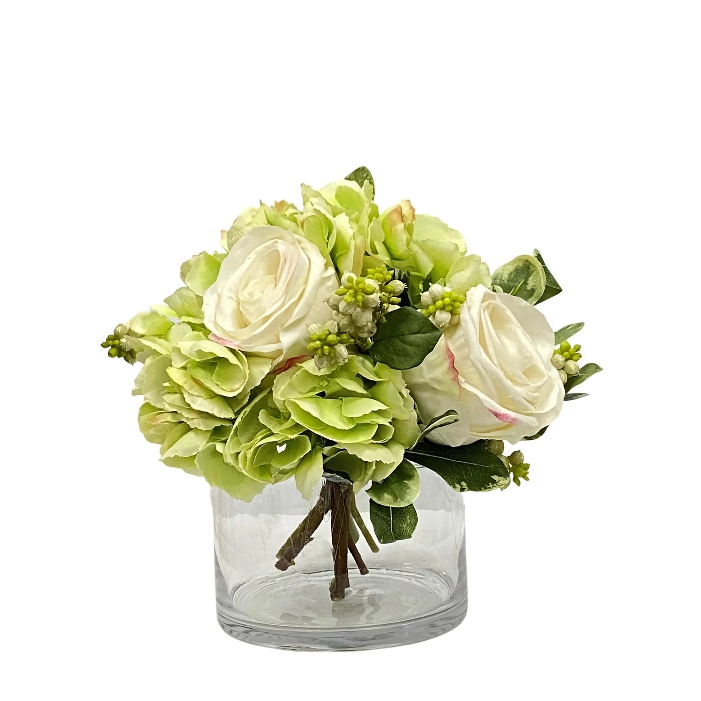 An image of Winward Hydrangea Rose in Vase