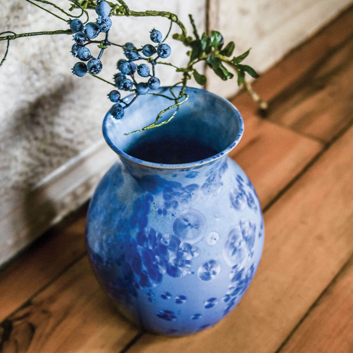 An image of Simon Pearce Curio Crystalline Vase