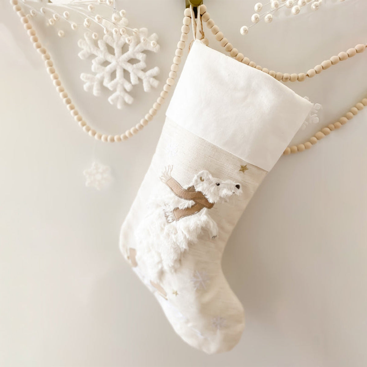 Mon Ami Skating Bear Stocking