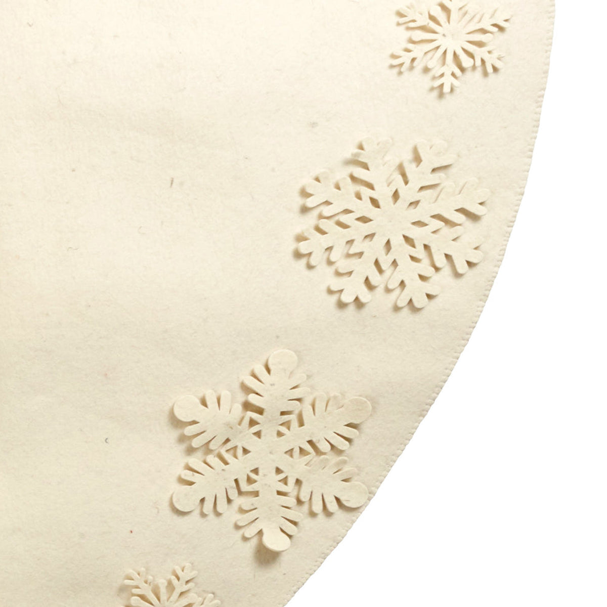 An image of Arcadia Home Tacked Snowflakes Tree Skirt