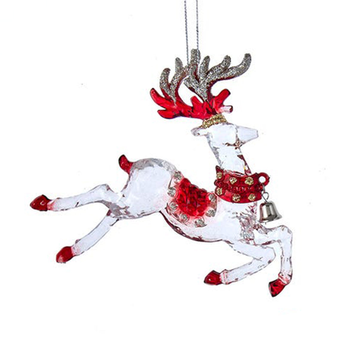 Kurt Adler Clear Reindeer Ornament