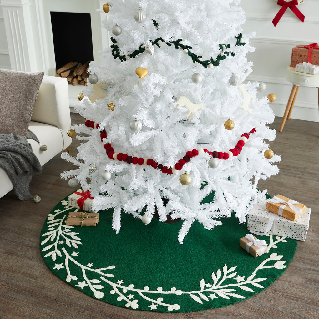 Arcadia Home Branches and Stars Christmas Tree Skirt