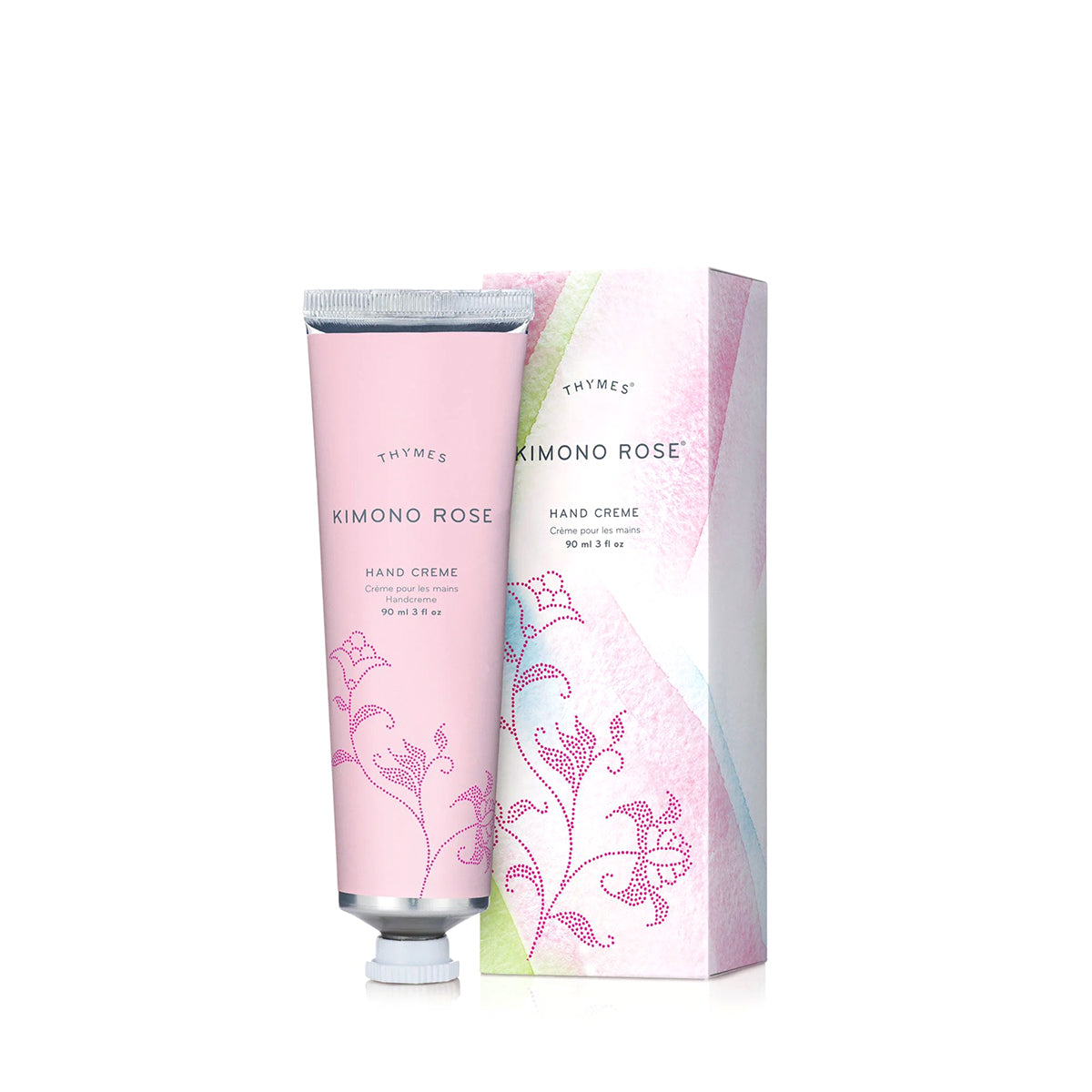 An image of Thymes Kimono Rose Hand Cream 3.0 fl oz