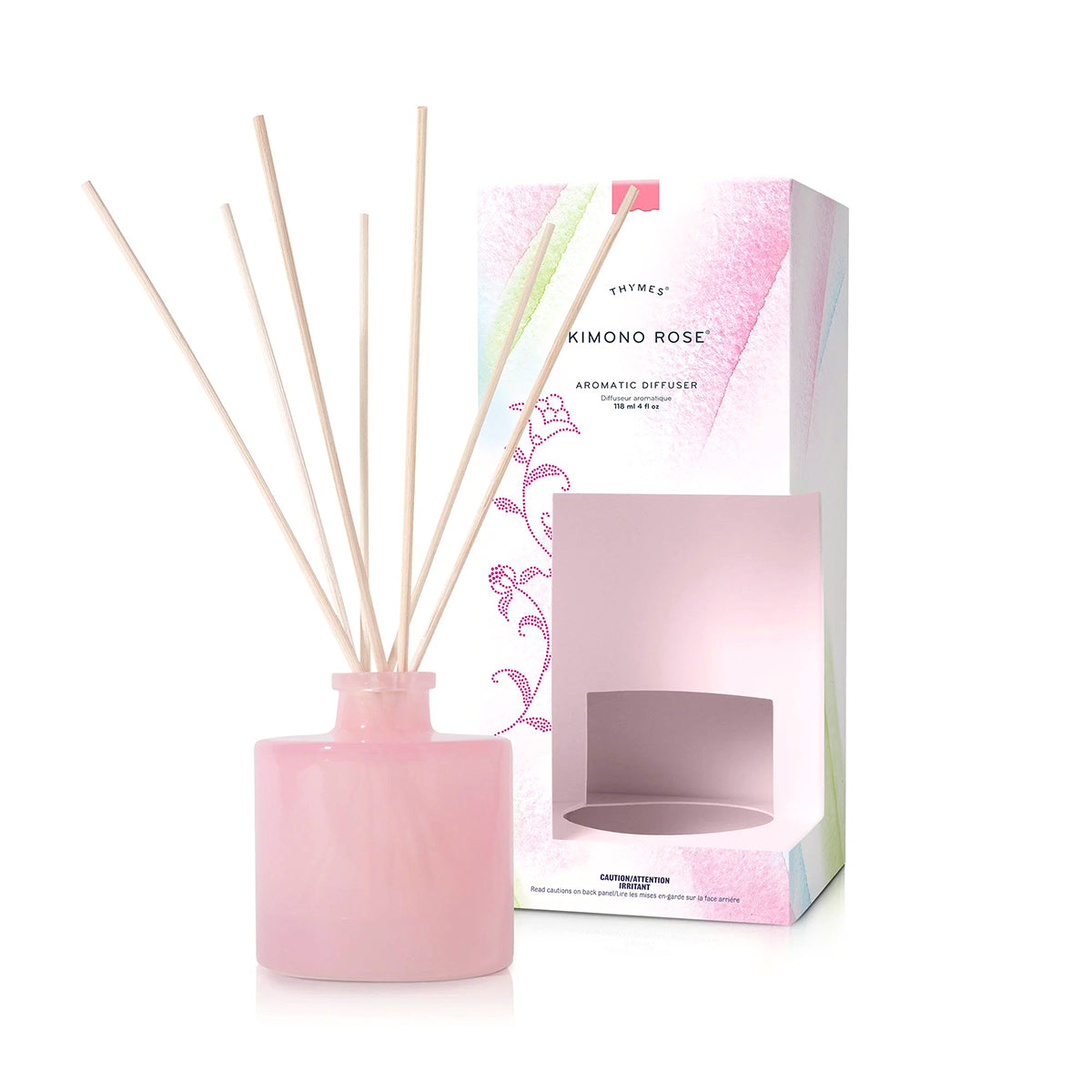 An image of Thymes Kimono Rose Petite Reed Diffuser 4.0 fl oz