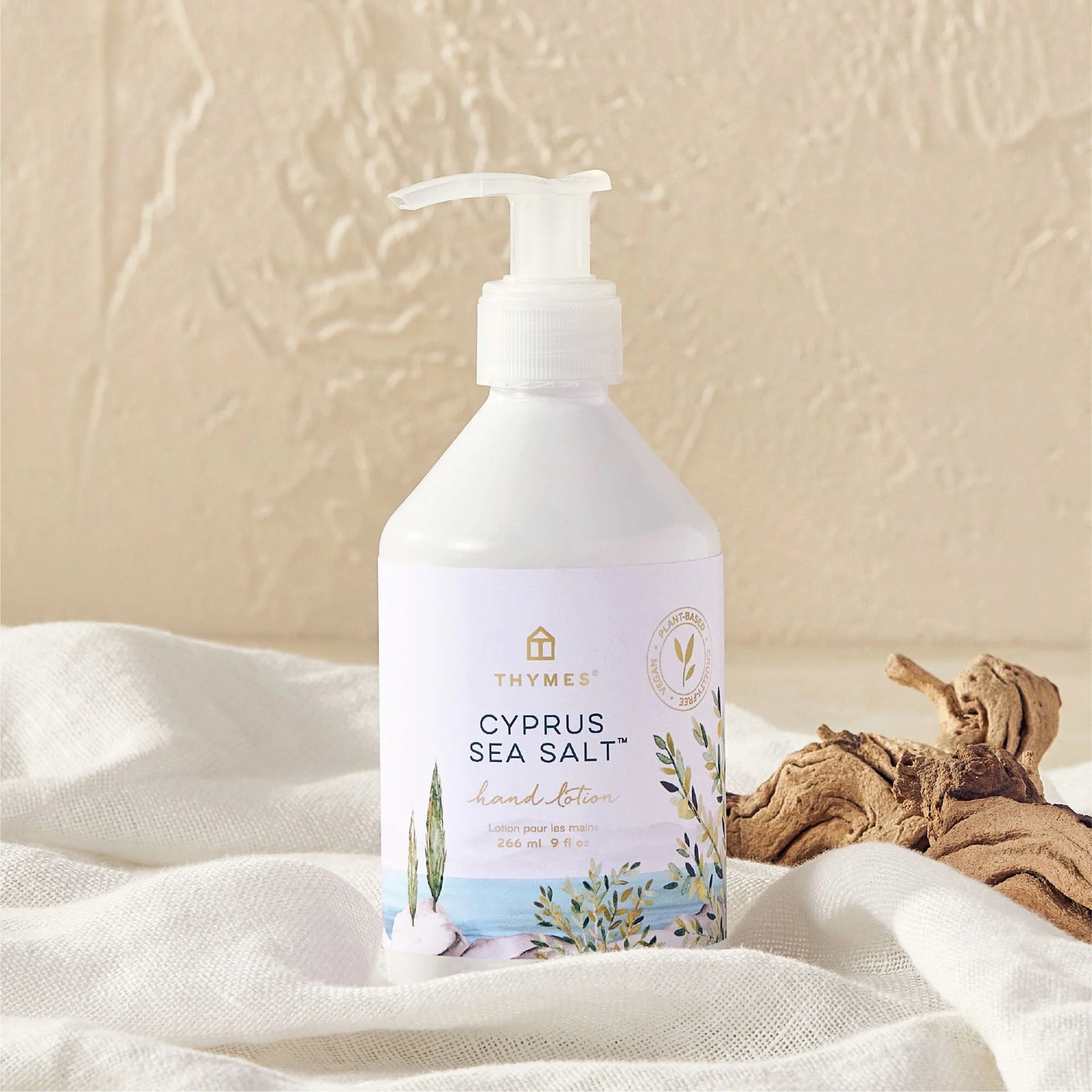 An image of Thymes Cypress Sea Salt Hand Lotion 9.0 fl oz