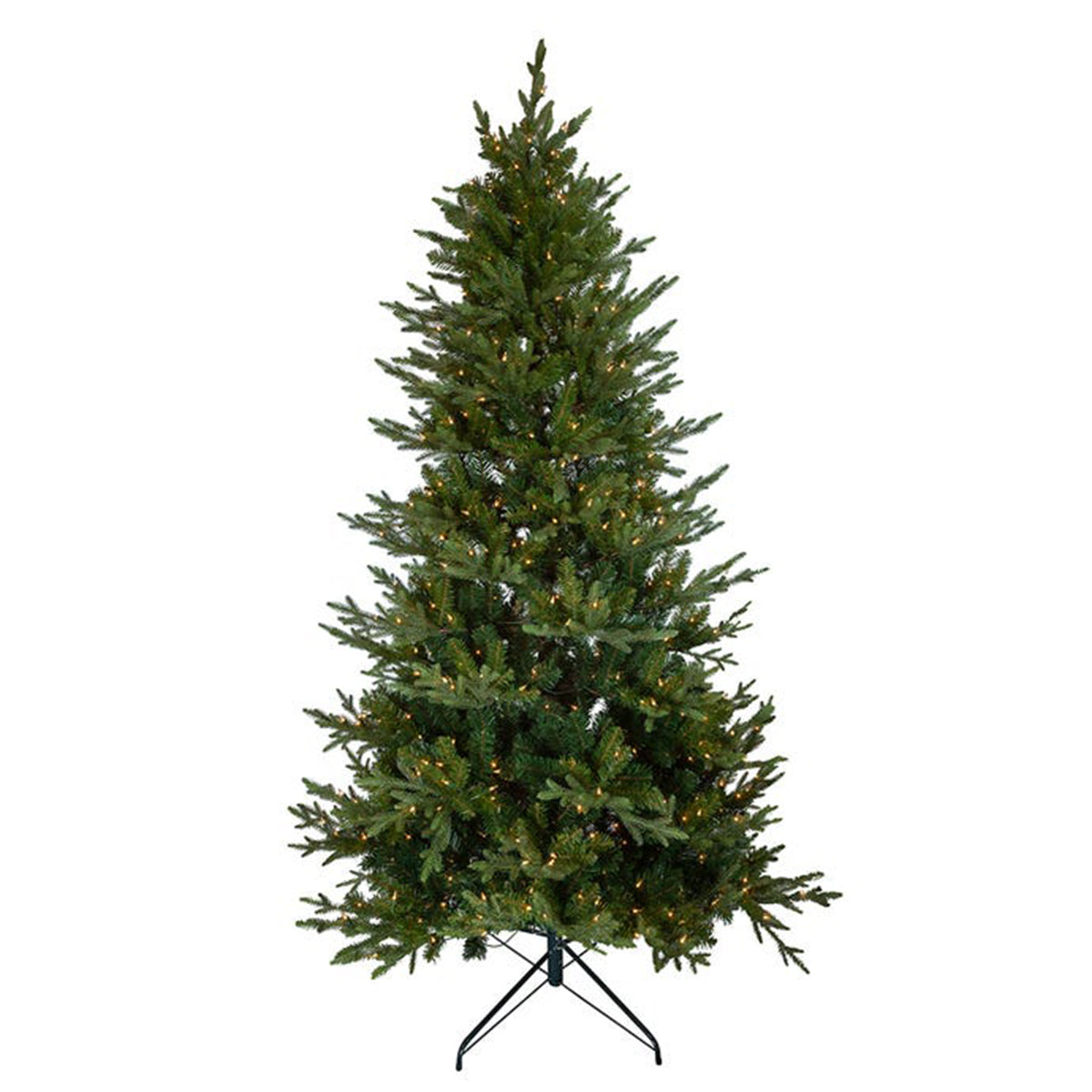 An image of Kurt Adler Pre-Lit Warm White LED Instant Connect Multi-Function Frasier Fir Tree - 7.5ft
