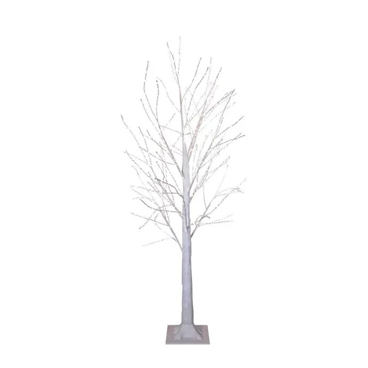 An image of Kurt Adler Pre-Lit Warm White Fairy LED Winter White Twig Tree