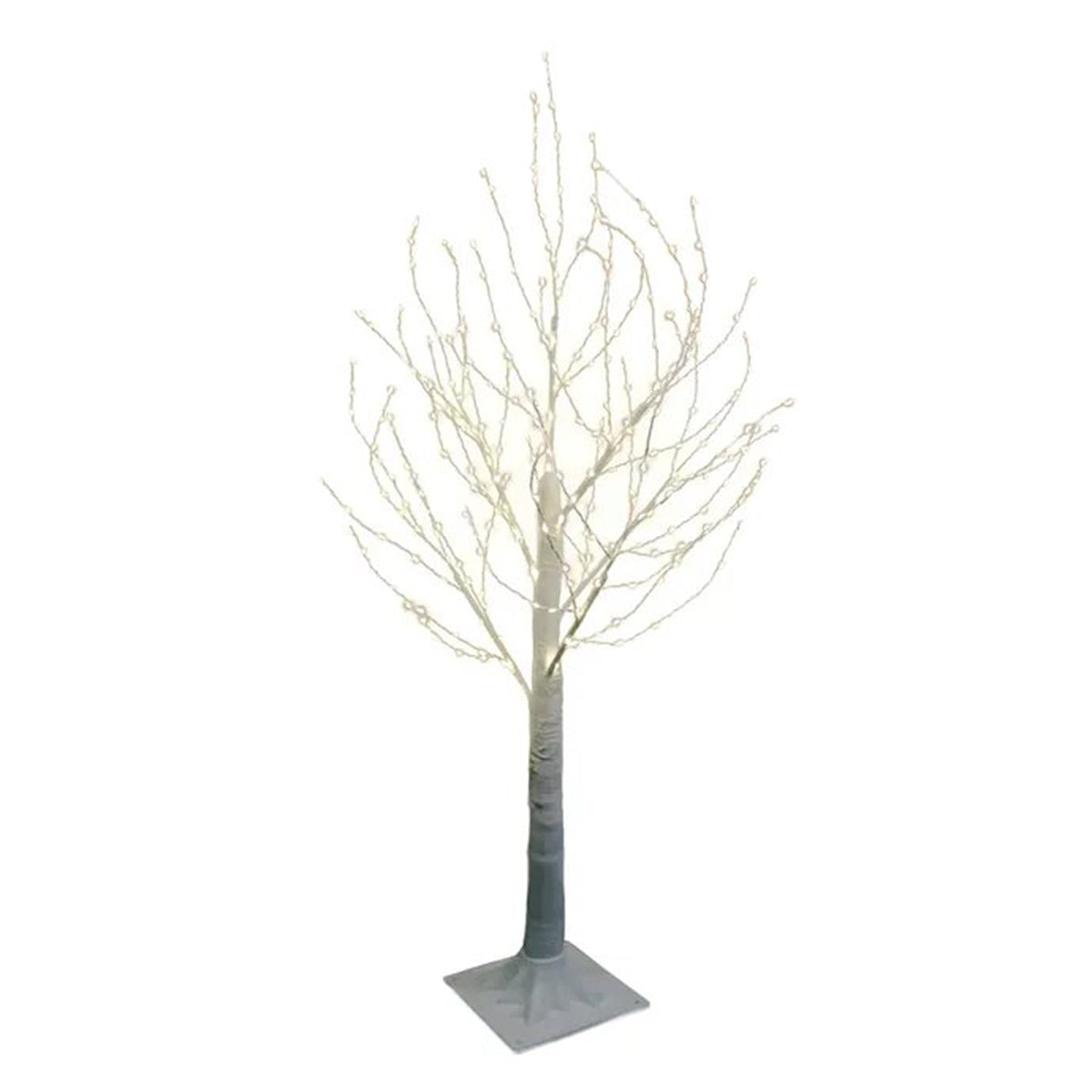 An image of Kurt Adler Pre-Lit Warm White Fairy LED Winter White Twig Tree